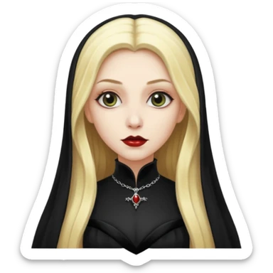 Bride of Dracula with long blonde hair sticker