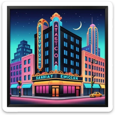 Aesthetic downtown  sticker