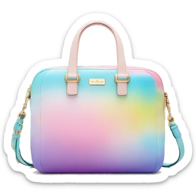 Realistic kate spade pastel tie dye ombre satchel purse sticker