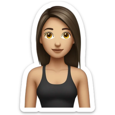 Full body | Lifeguard, Female, brunette, black swimsuit, sunglasses sticker