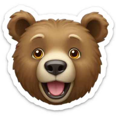 Un ours qui fait caca sticker