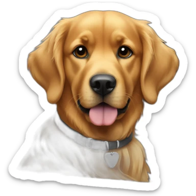 Golden retriever and rottweiller in black cabriolet sticker