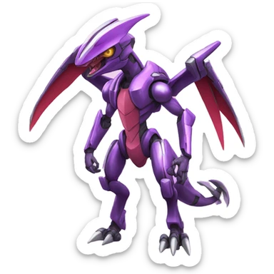  cool edgy shiny colorful Palkia-Genesect-Raptor full body sticker