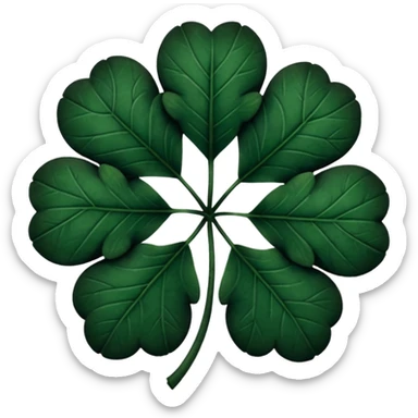 Trébol negro de cinco hojas  sticker