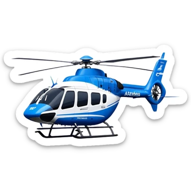 Eurocopter EC135 - Airbus Helicopters (Model Year: 2020) (Iconic colour: Blue and white) sticker