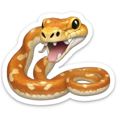 Cornsnake with head out of cave sticker