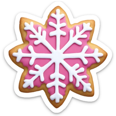 pink snowflake cookie  sticker