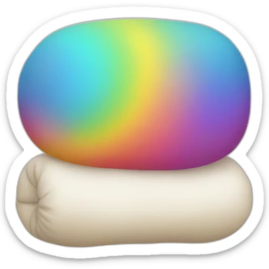 Bolster in rainbow colours sticker