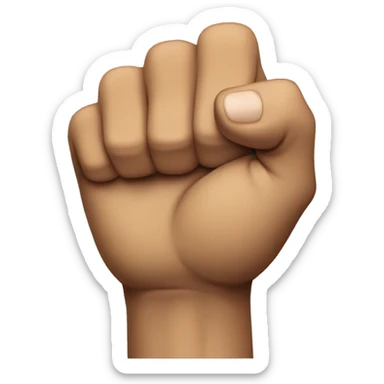 Backside of the Fist with the pointer finger knuckle up sticker