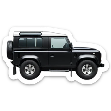 land rover defender black sticker