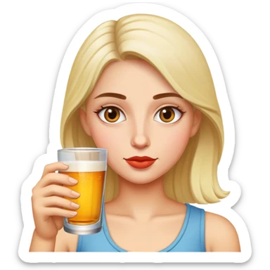 Dina che beve sticker