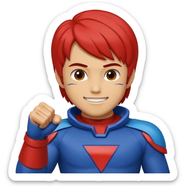 Mark from "Battle of the Planets" doing fist pump. sticker