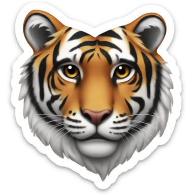 Tiger striped heart  sticker