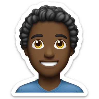 joven con rulos trigueño sticker