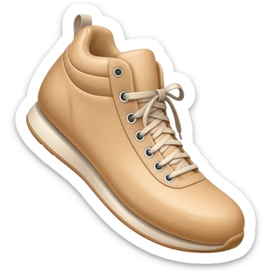 3D Apple-style emoji of a human foot wearing a sneaker, fully visible, stepping firmly on the ground, leaving a clear shoe print under the sole. Rounded, glossy, smooth, soft shadows, white background.



 sticker