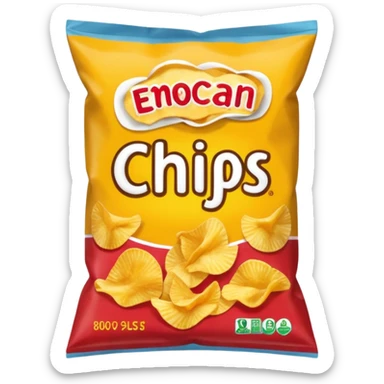 A bag of chips called HRAJ sticker