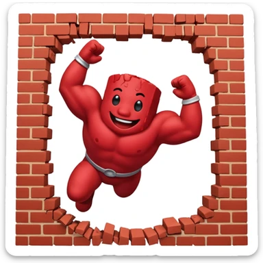 Kool Aid Man bursting through a wall sticker