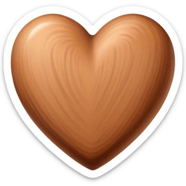 Brownish almond heart sticker
