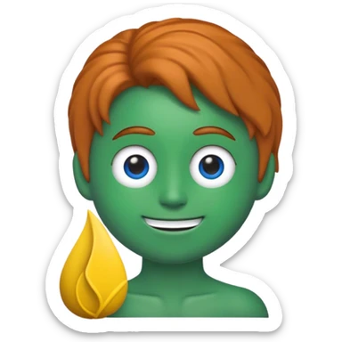 Crie um emoji de uma figura indígena de aparência amigável e respeitosa, com pele em tom de cobre, cabelos lisos e pretos, usando um cocar simples com penas coloridas em tons de verde, azul e amarelo. O rosto deve transmitir simpatia, com olhos expressivos e um leve sorriso. O estilo deve ser minimalista e moderno, semelhante ao design de emojis populares, com detalhes sutis que remetam à cultura indígena de forma respeitosa e inclusiva. sticker