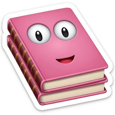 Pila de libros rosa pálido sticker