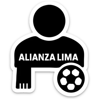 user icon for Alianza Lima fan club, incorporating a soccer element sticker