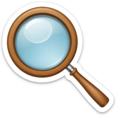 magnifying glass sticker