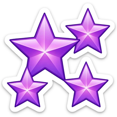 glitter cian and purple staight sticker