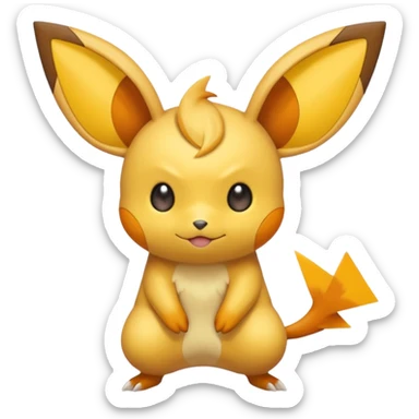 Victini-Pichu-Raichu-Fakémon-hybrid-creature (full body)  sticker