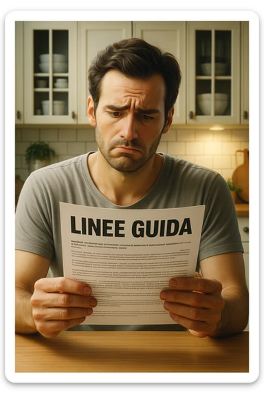 FALLA IDENTICA A QUESTA MA SUL FOGLIO SCRIVI "LINEE GUIDA" IN ITALIANO sticker