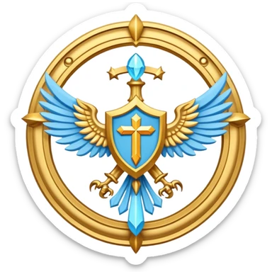 dominus' emblem with a touch of light blue sticker