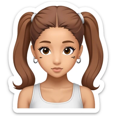 Ariana grande with "ryu" written on toptank sticker