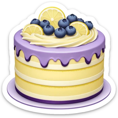 lemon and blueberry buttercream cake sticker