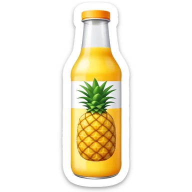 Bottle pineapple juice sticker