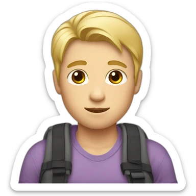 Babywearing blonde man with broad shoulders sticker