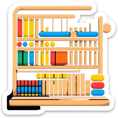 wooden montessori toys collection with puzzle, abacus, and shape sorter sticker