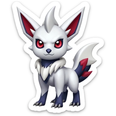 Shiny Dark Edgy Cute Absol-Noibat-Zangoose-Hybrid (Full body) sticker