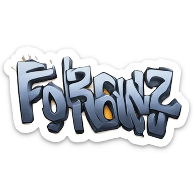 graffiti of the words "TORONTO" sticker