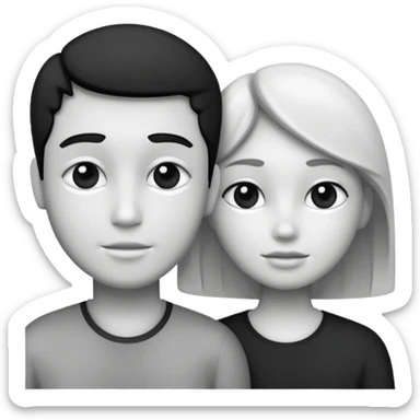 Humanos dnd estilo blanco y negro dibujo sticker