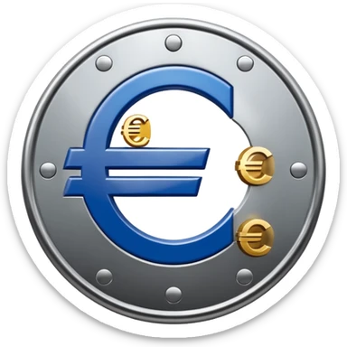 european bank with logo euro sticker