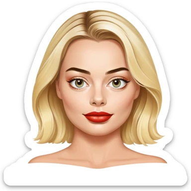 Margot Robbie facial mask sticker