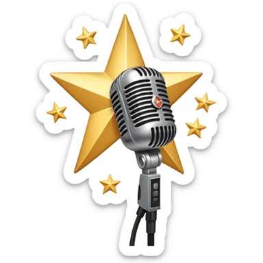 create-a-vibrant-and-dynamic-emoji-that-represents-pop-or-stage-vocal-performance.-the-design-should-feature-a-close-up-of-a-classic-stage-microphone-(retro-style)-with-a-lanyard,-set-against-a-star sticker