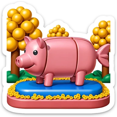  paris art city SPAM meat jeff koons style sculpture arty landscape  sticker