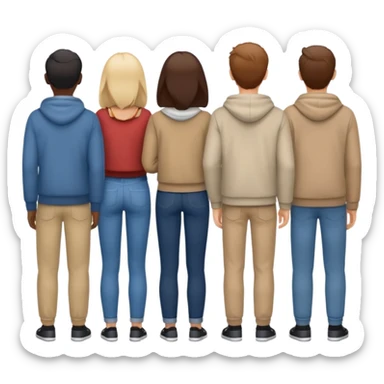 personas viendo una pantalla grande estan de espaldas sticker