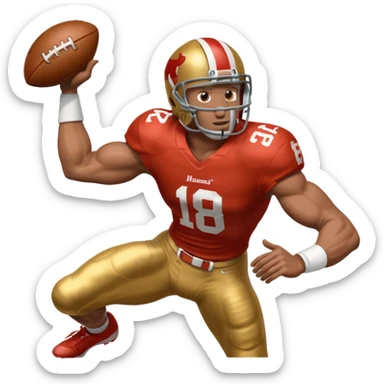 heisman trophy stiff arm sticker