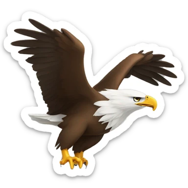 2 hand crossing making an eagle  sticker