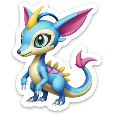 Meloetta-Sergal-Cresselia-Palkia-Stitch-Fakémon-creature-hybrid sticker