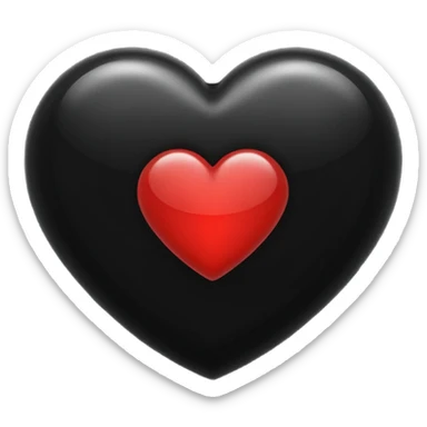 Heart onyx sticker