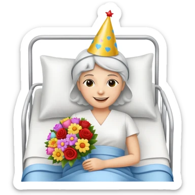 Happy wedding anniversary in the hospital  sticker