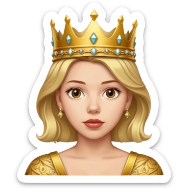 Scarlett Johansson, wearing crown  sticker