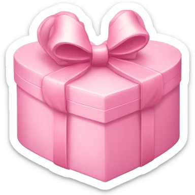 frilly pastel pink heart-shaped box of chocolates with a bow sticker
